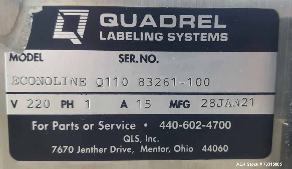 Quadrel Model Econoline Pressure Sensitive Labeler | Up to 120 CPM